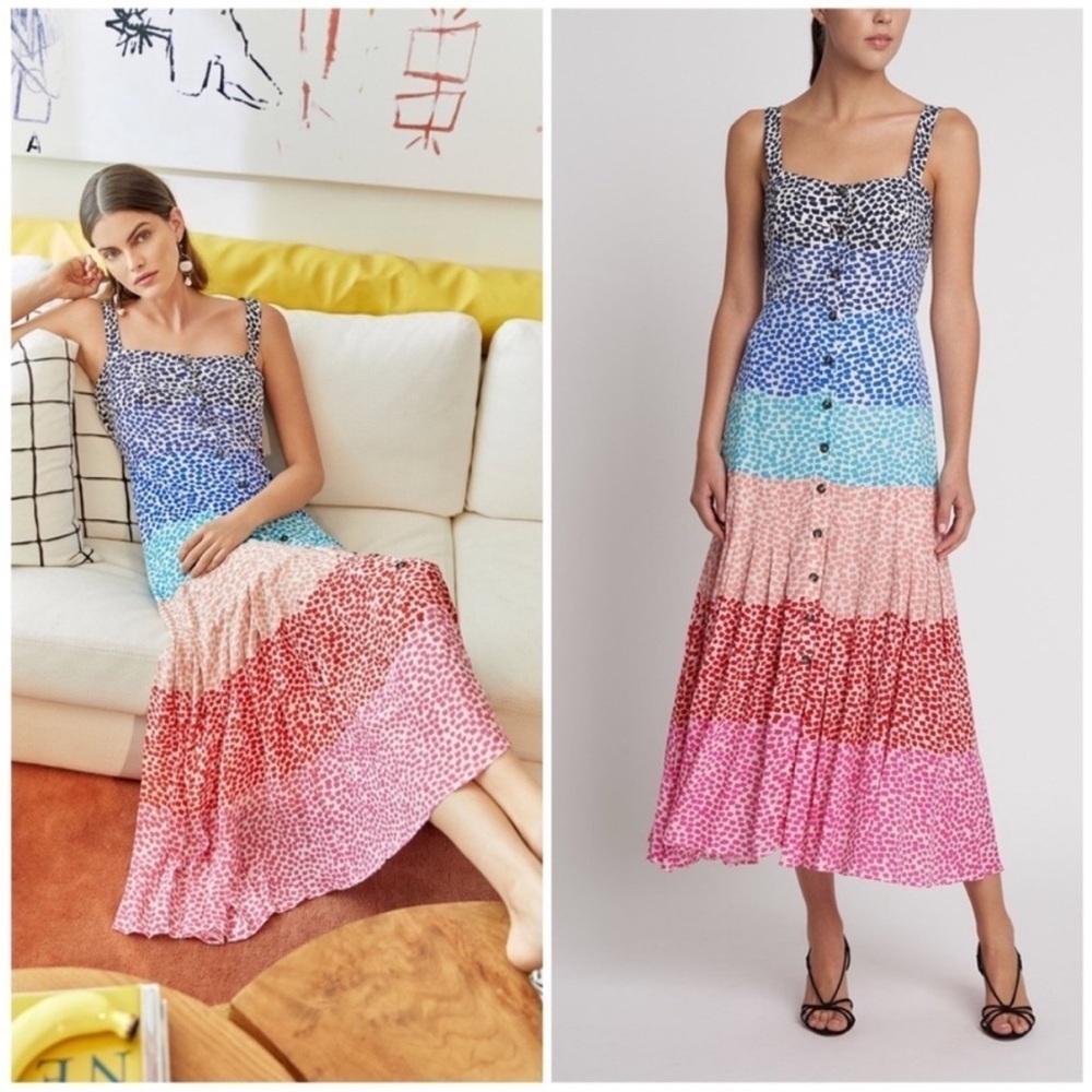 Saloni Rainbow Ombré Gradient Karen Dress